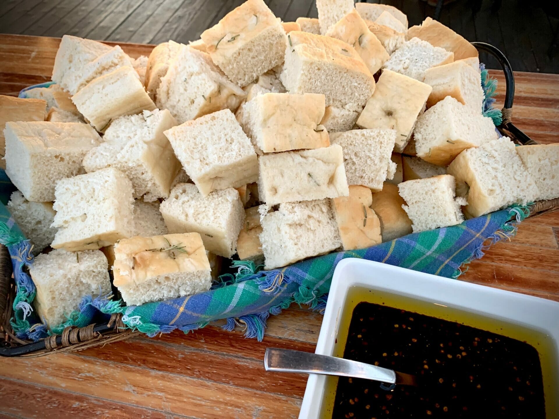 Focaccia with Balsamic Dipping Sauce